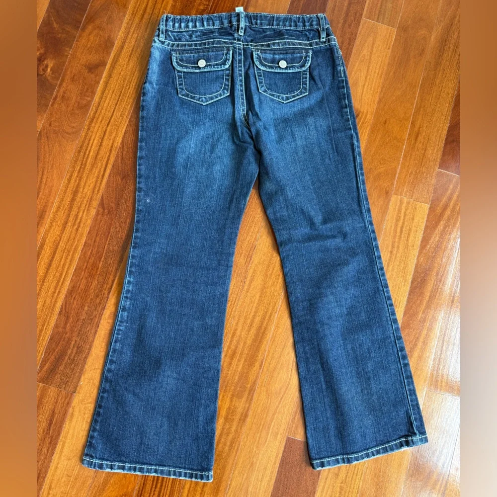 Gap Girls Plus Blue Jeans Denim Pants Boot cut Size 14 Plus Adjustable Waist
